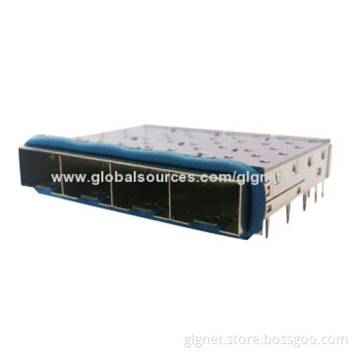 1x4 SFP Thru-hole with Elastomeric Gasket